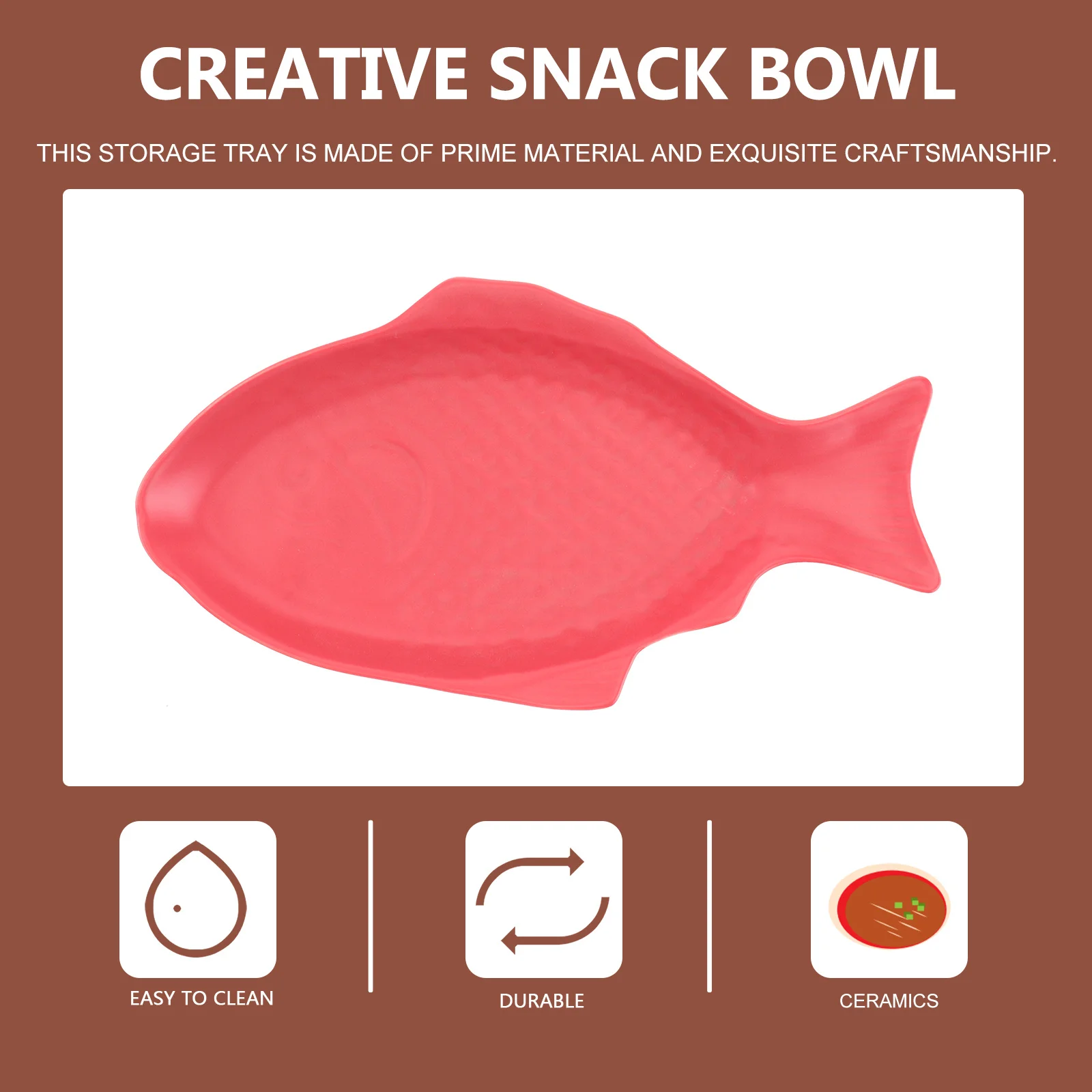 

1Pcs Fish Shaped Dish Ceramic Tableware Red 11inch for Home Dinner Party Wedding Restaurant Snack Storage Plate