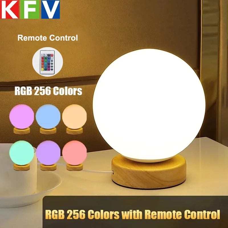 RGB Color Changing LED Night Light USB Rechargeable LED Table Lamp Bedside Lamp for Home Office Bedroom Living Room Light