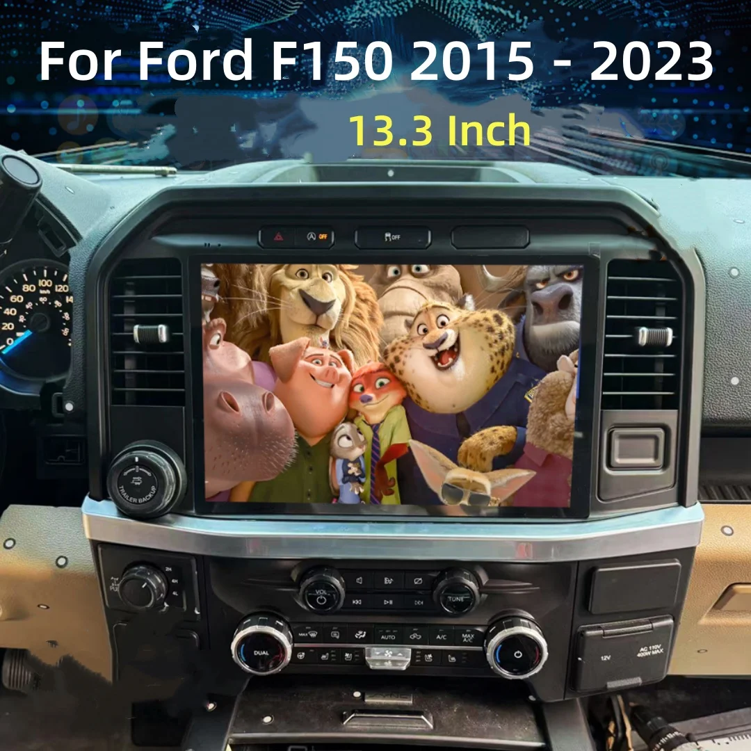 

13.3" Screen For Ford Raptor F150 F250 F350 F450 F650 2015-2021 Recorder Stereo GPS Navigation Media Auto Video Player Carplay