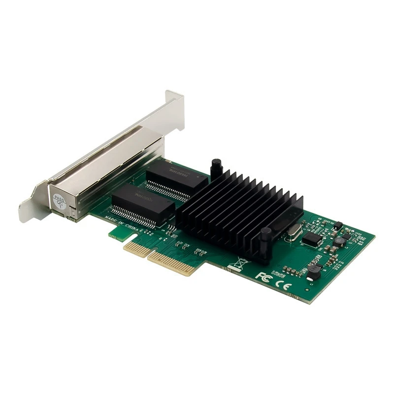 Quad-Port PCI-E Gigabit Netwerkkaart PCI-E X1 I350-T4 RJ45 Desktop Zachte Router Gigabit Netwerkkaart