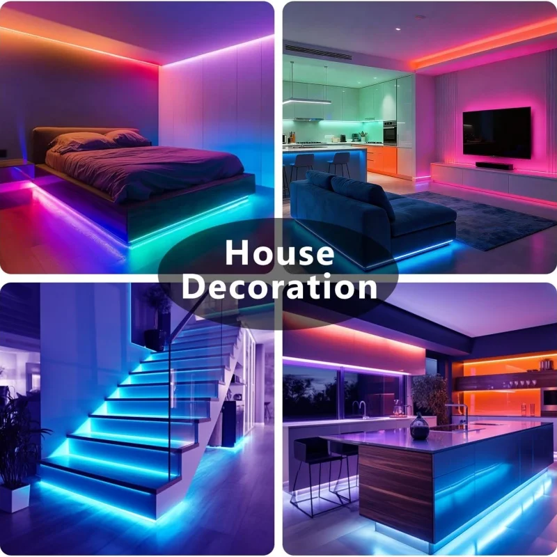 DC 5V USB LED Strip Lights APP Control Color Changing 5050 RGB Led Light Flexible Lamp Tape for Room Decoration Party Atmosphere view 6