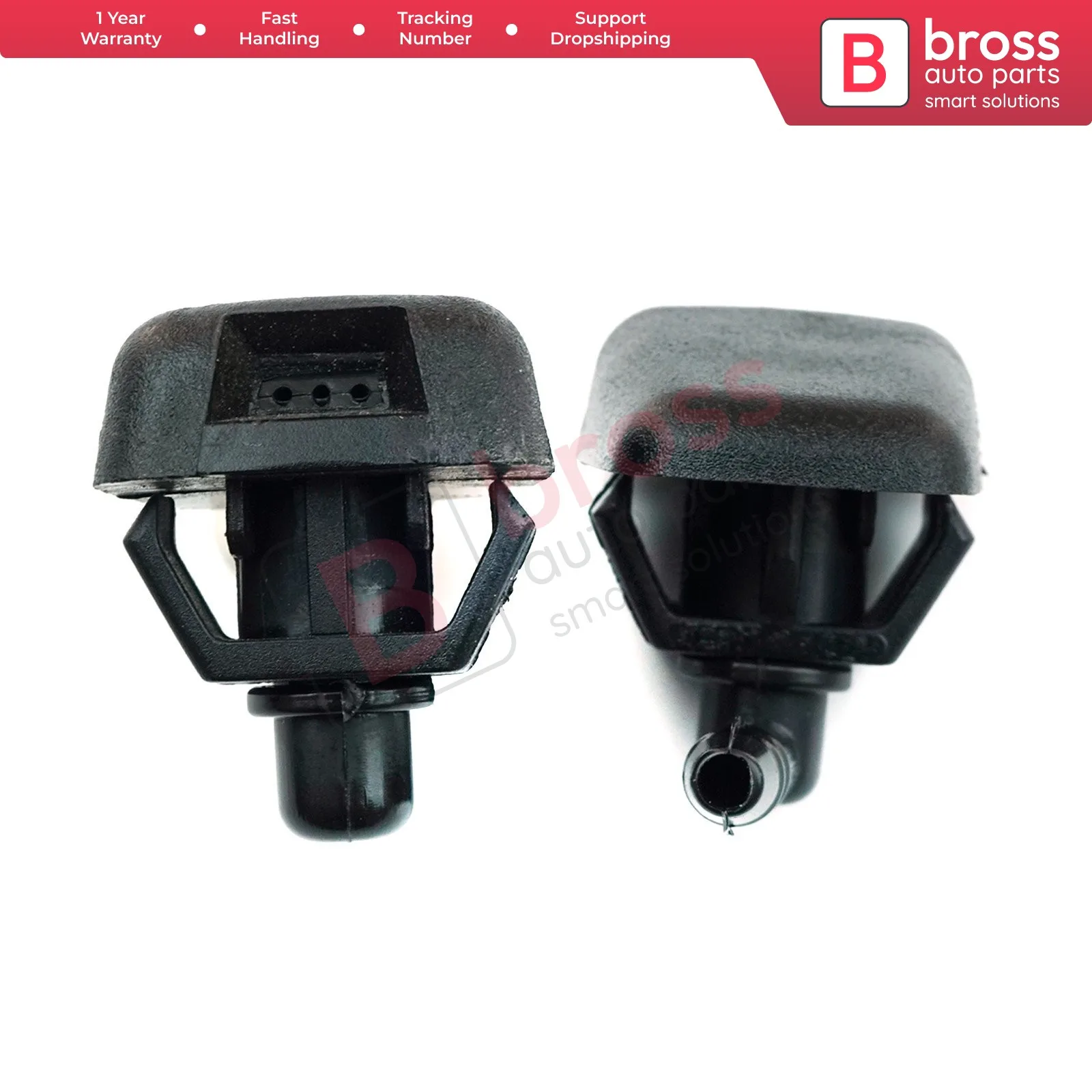 BSP532 2 Pieces Front Windscreen Water Washer Spray Jets 735277664 for Doblo Palio Ducato Punto Panda Bravo Marea Boxer Relay