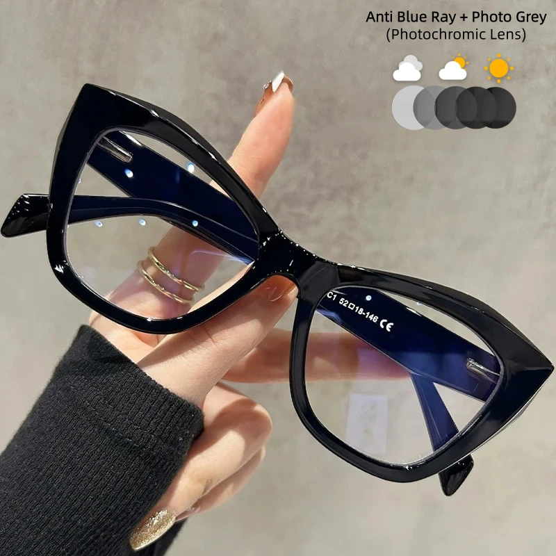 

OPTRA Thin Lens Technology TR90 Reading Glasses Anti Blue Ray Myopia Photochromic Eyeglasses Custom Prescription Optical Eyewear