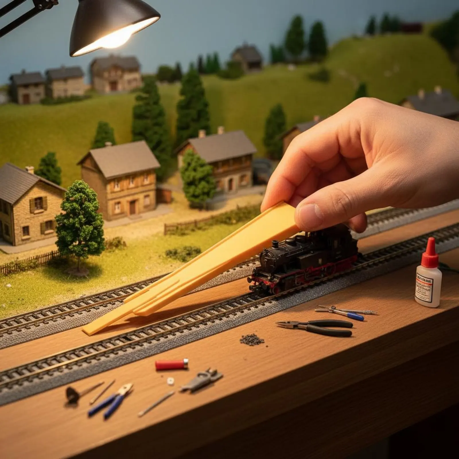 Model Train Rerailer Universal Rerailing Tool Train Track Ramp ABS Plastic for Hobbyists, Miniature Scene Building, DIY Projects