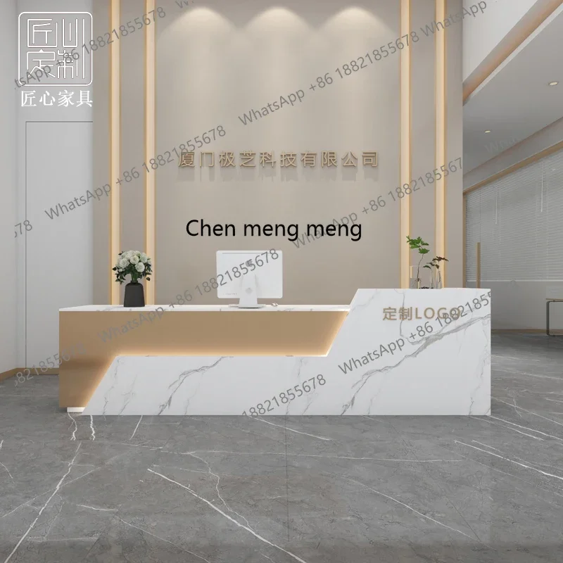 M46 صفحة الخروج الحديثة البسيطة مكتب الاستقبال صالون تجميل صالون حلاقة عداد فاخر خفيف #2