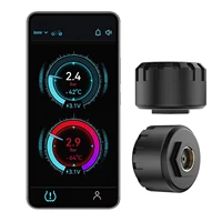 Sistema de supervisión de presión de neumáticos de motocicleta Bluetooth TPMS para motocicletas Monitor de presión y temperatura de neumáticos en tiempo Real con