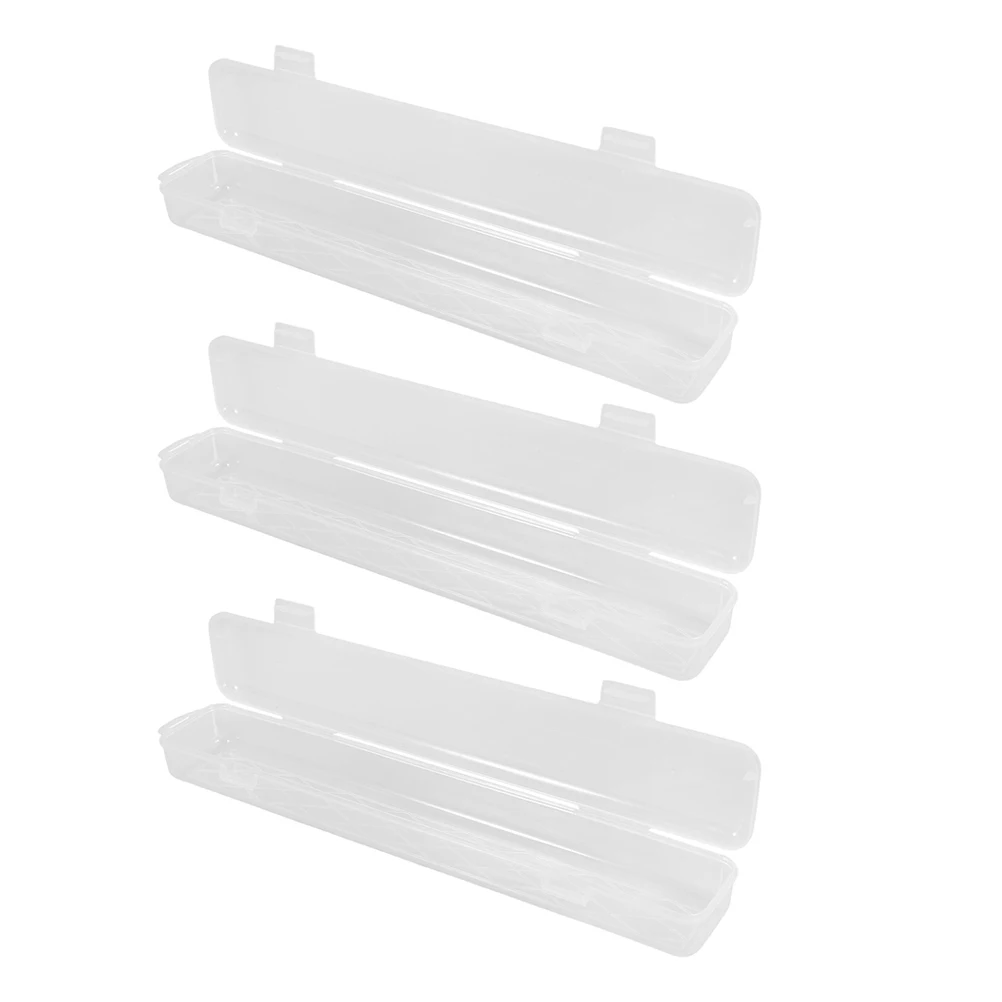 3 Pcs Watercolor Brush Box Pen Case Diy High Capacity Display Transparent Paint Travel