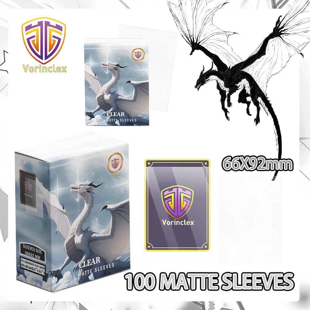 

100 шт./набор, 66x92 мм, прозрачные матовые протекторы для карт Dragon Shield, стандартные защитные пакеты для коллекционных карт MTG, PKM, TCG