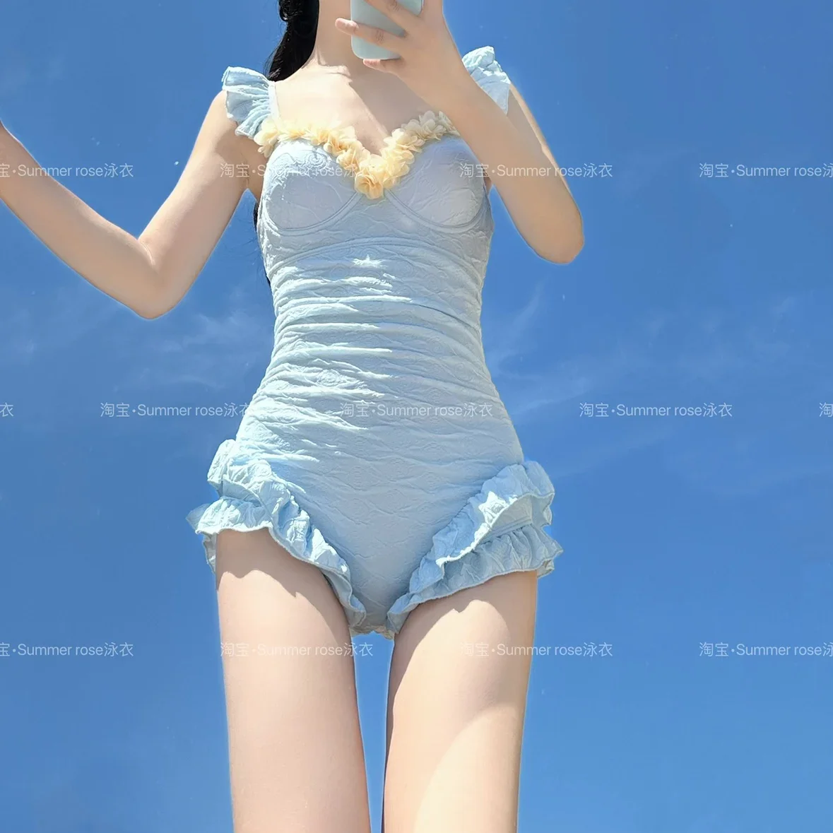 Novedad de verano, traje de baño rosa de una pieza para niña, traje de baño ajustado para vacaciones de primavera para mujer, traje de baño Y2k, trajes de baño para mujer 2025