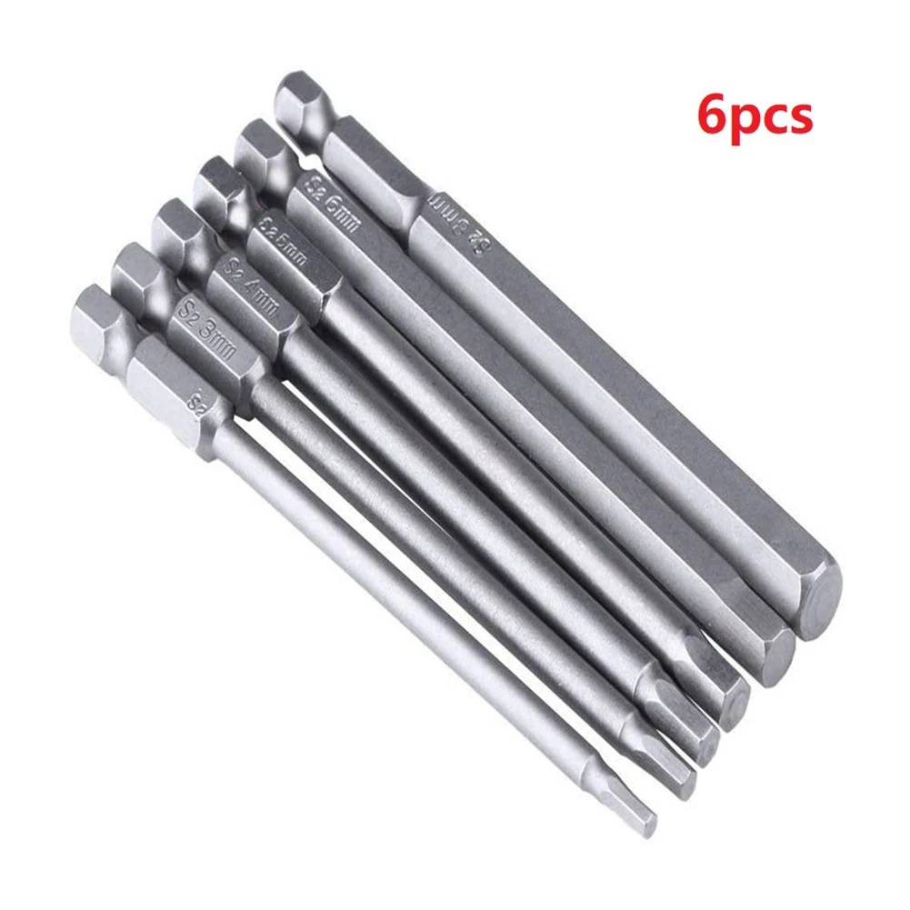 

6 шт., 1/4 дюйма, магнитные насадки с шестигранным хвостовиком, набор электрических винтов, воздушные насадки, длина 100 мм # Ручной инструмент для ветрового хлыста с двумя квадратными приводной головкой