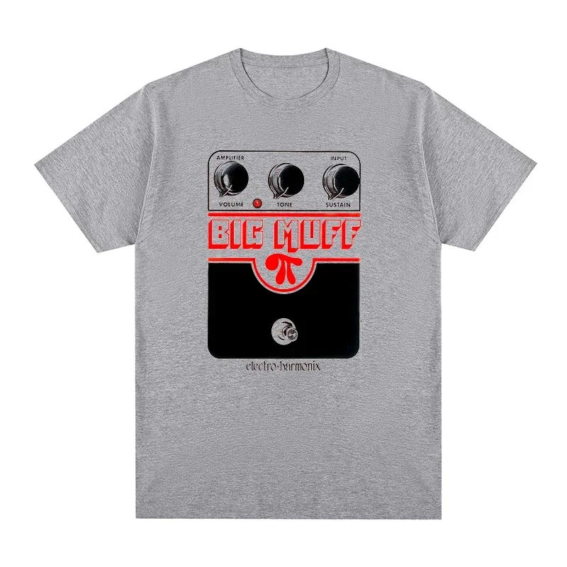 Unisex Short Sleeve T‑Shirt Retro Guitar Pedal Rock Music Graphic Print Crew Neck Casual Summer Daily Wear Music Lover Soft Tops