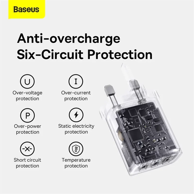 Baseus 10.5W USB EU UK US Travel Charger Mini Portable Wall Adapter Charger Dual Port Phone Charging For iPhone Huawei Xiaomi