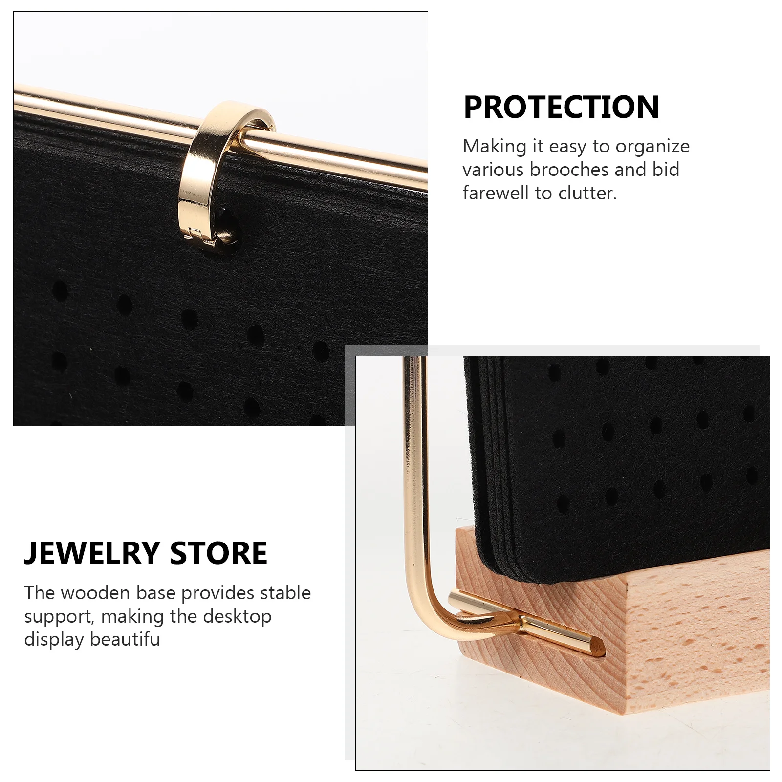 6 صفحات ورأى بروش دبوس المنظم قاعدة خشبية عرض موقف ل دبوس جمع تخزين شارة حامل المينا عرض المجوهرات