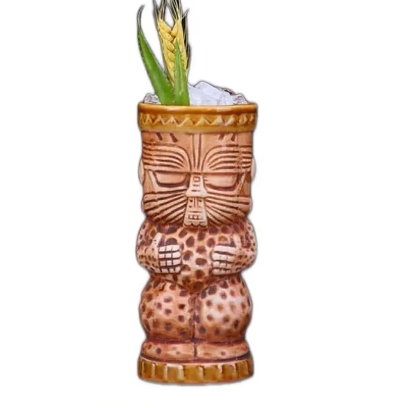 

340ml Ceramic Tiki Mug Creative Porcelain Beer Wine Mug Cup Bar Tool