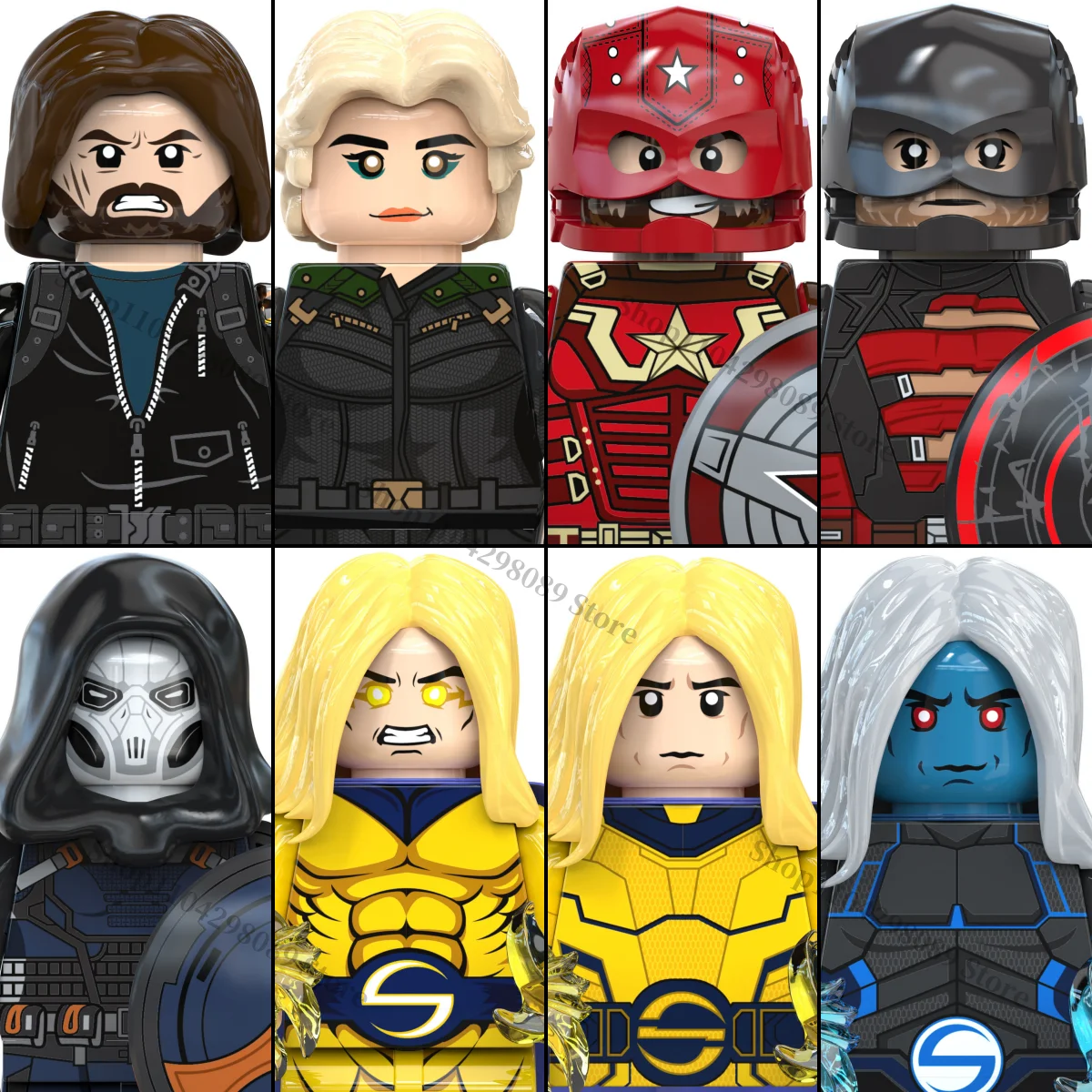

Marvel TV6212 anime characte Winter Soldier Sentry Yelena building blocks children's mini brick toys holiday birthday gifts