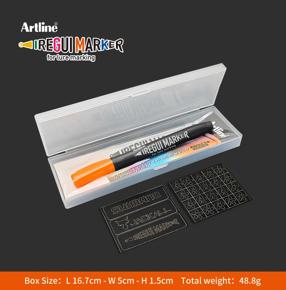 UV-reflektierender Ködermarkierungsstift, DIY-Angelköder-Farbmarker für harte und weiche Köder, künstliche Köder, Angelzubehör – Detail 7