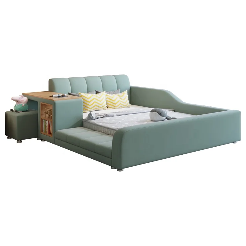 

2021 Modern Home Bedroom Furniture Multifunction Frame pink Kids Children House Wooden Bed for Girl