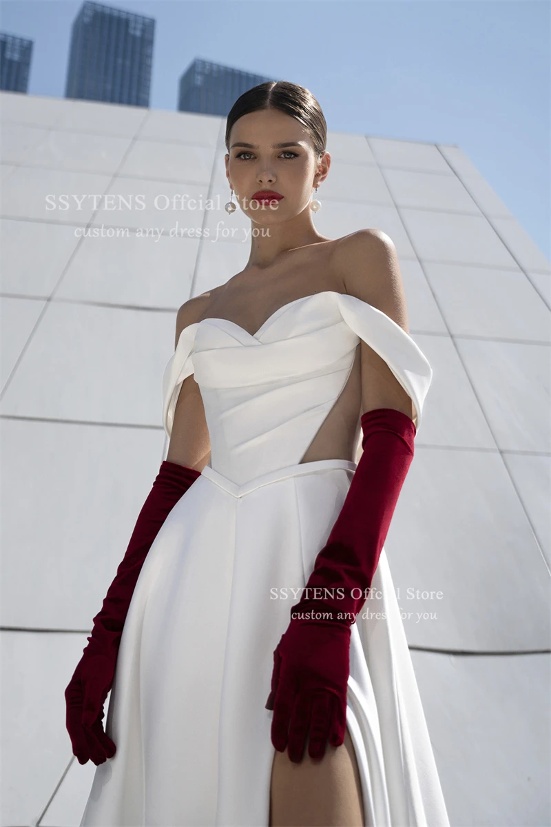 SSYTENS-vestidos de novia modernos con hombros descubiertos, vestido de novia personalizado para boda, vestidos de novia, bata de novia