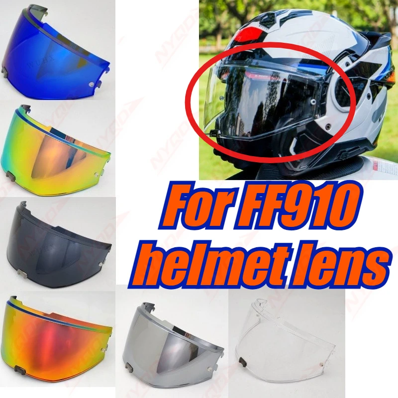 FF910 Helmet Uncovering Full Helmet Backflip Lenses Replace Windshield Color-changing Lenses and Anti-fog Lenses Accessories