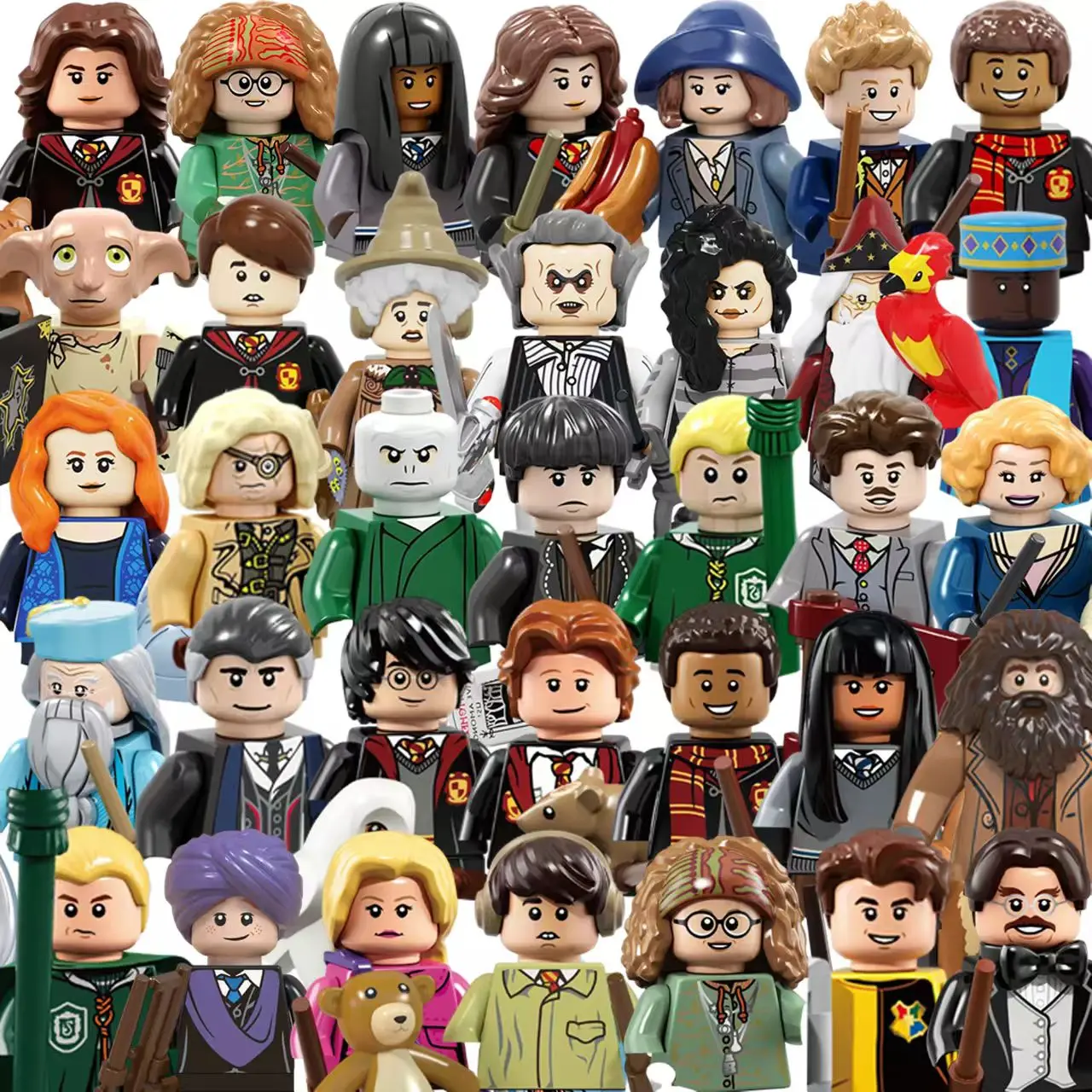 Película clásica de Harry Potter, bloques de construcción, mini ladrillos para niños, juguete, modelo de ensamblaje, regalos, casa mágica, juguetes para niños