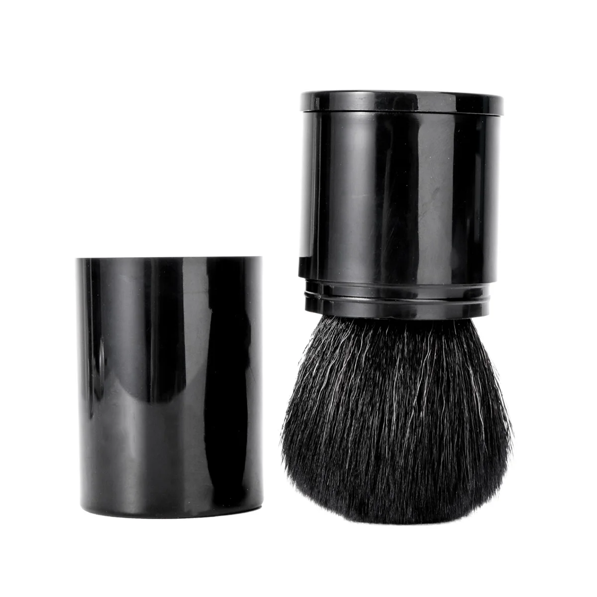 Pennello per trucco in polvere sciolta flessibile nero Applicatore per cipria per il viso Fornisce delicato sulla pelle per fondotinta e fard