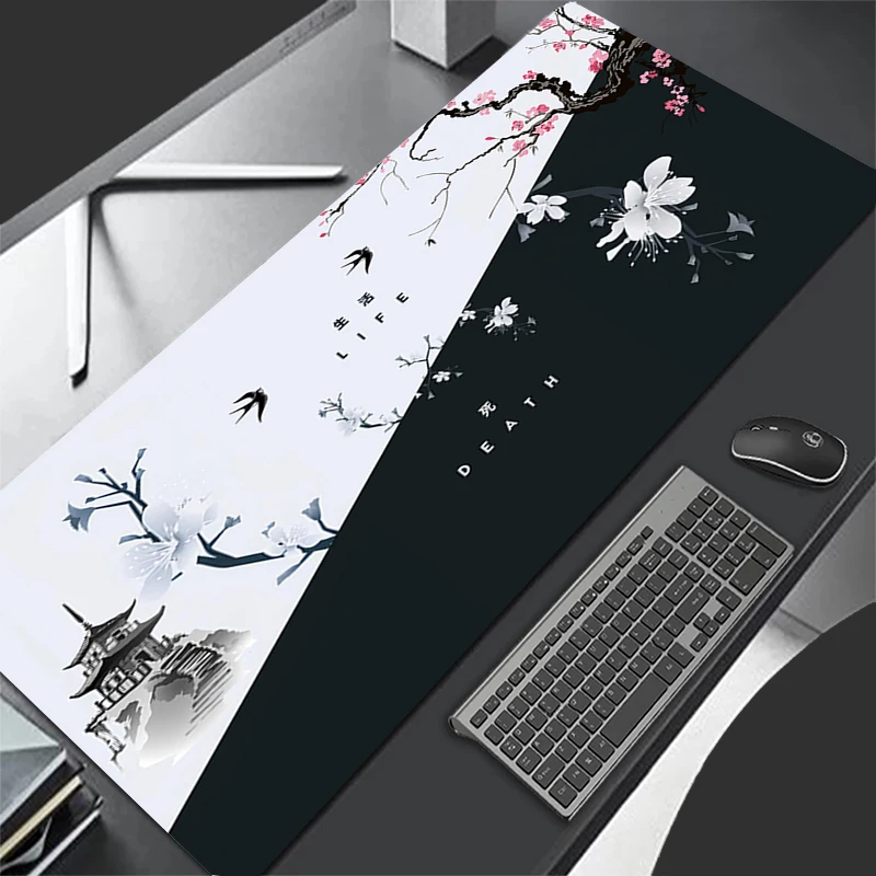 

Japanese Cherry Blossom Sakura Pagoda Mouse Pad Gaming Mousepad keyboard pad Non-Slip Office Carpet Laptop Mice Pad Pc Mouse Mat