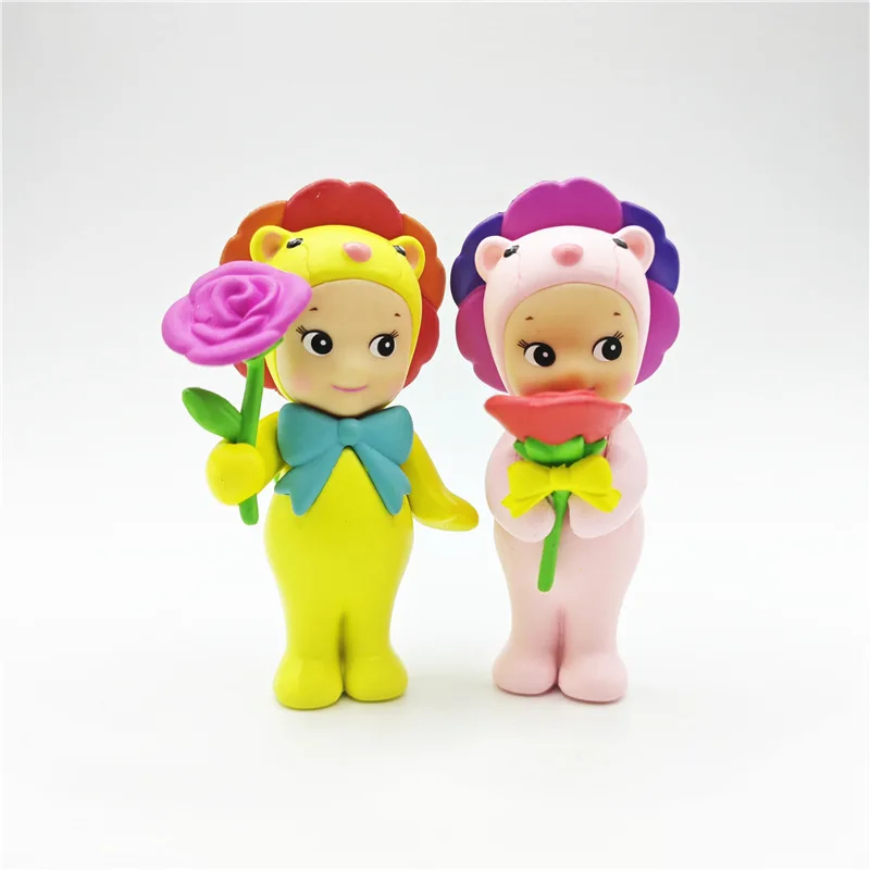 Réplica de Sonny Angel, caja ciega de la serie de flores y plantas, figuras de Anime, rosa, girasol, cajas misteriosas, adornos, muñecas bonitas, Mini regalos