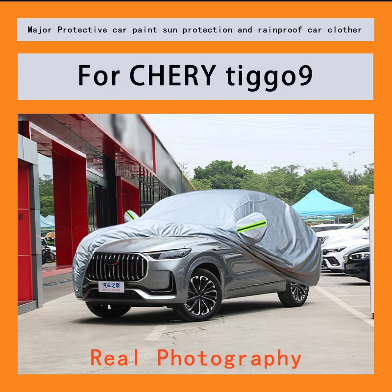 

﻿﻿For CHERY tiggo9 Car Covers Outdoor Waterproof Dustproof Sun Rain Snow Protection Thick Oxford Cloth Full Outer Cover