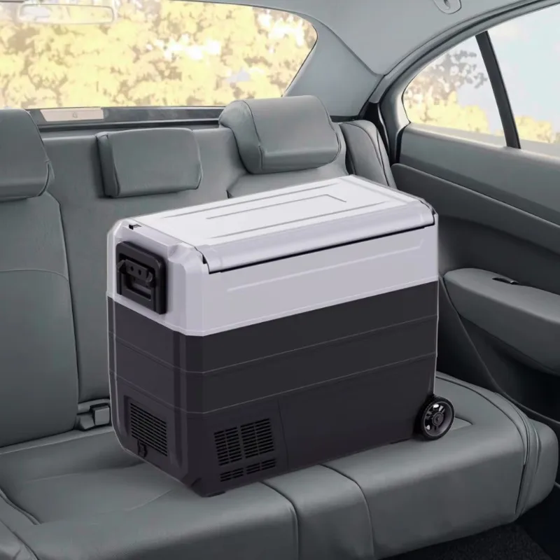 60L Portable Car Refrigerator for New Energy Vehicle Compressor Refrigeration Small Refrigerator Household Use Plastic