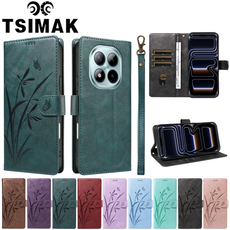 Étui en cuir pour Xiaomi Redmi Note 14 15 17 Pro Plus Max 14C 14S 15C A5 A7 Pro 4G 5G, coque de téléphone avec fermeture magnétique et porte-cartes.