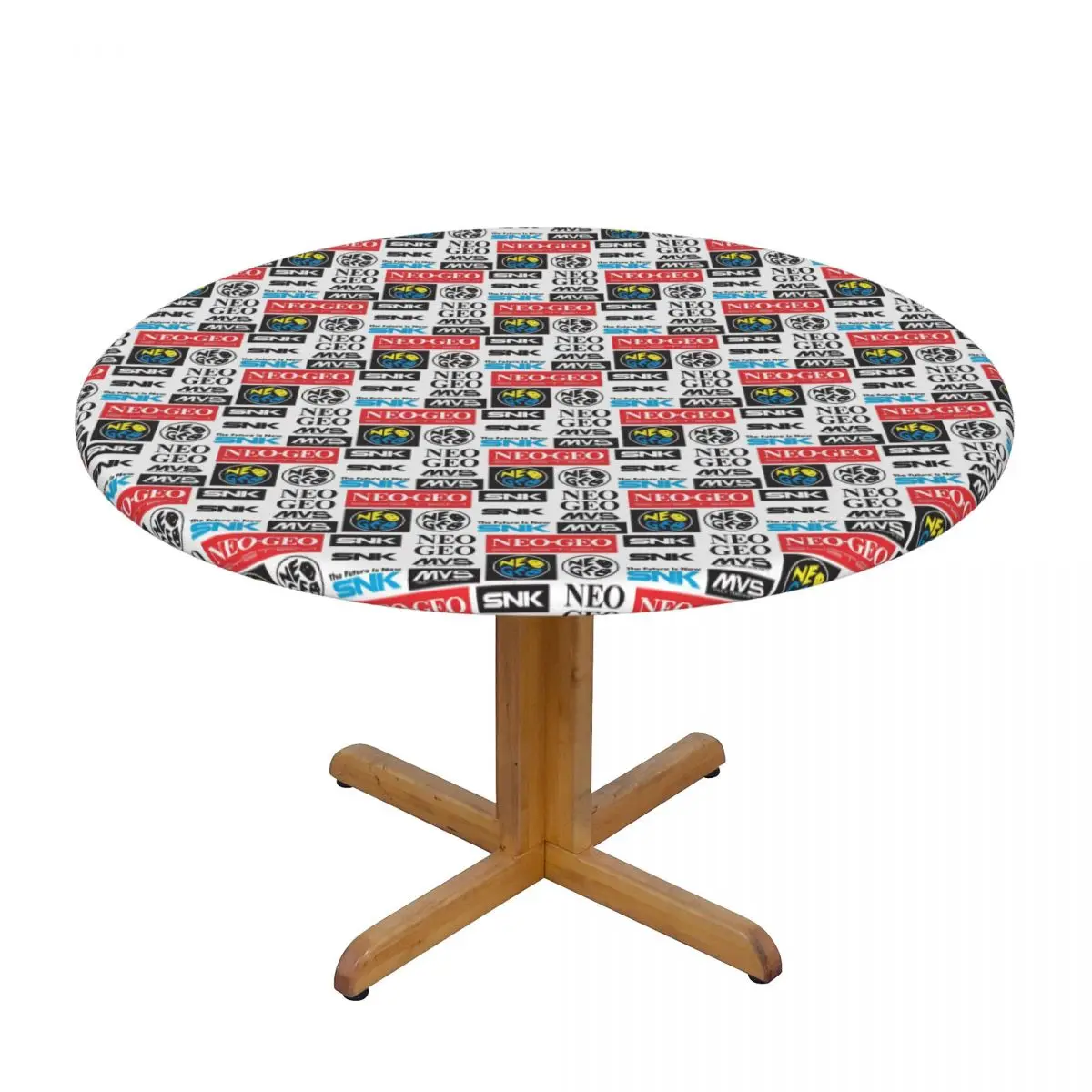 Neo Geo Logo Neogeo Arcade Game Waterproof Round Tablecloth Oilproof Table Cloth for Kitchen Events Dining Table Cover