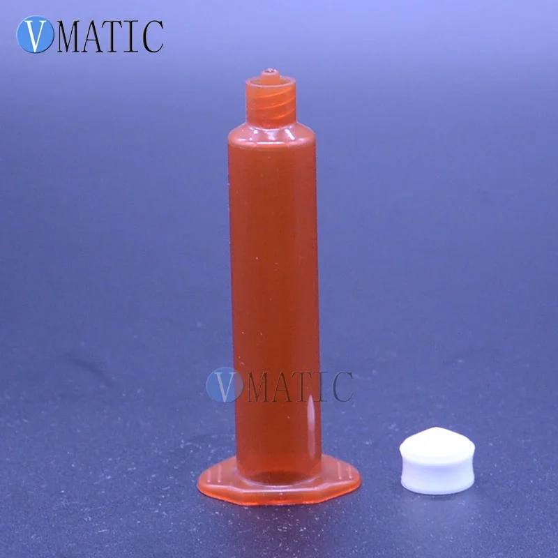 Free Shipping Quality 30ml US Style Dispenser Pneumatic Syringe 30cc Amber UV Dispensing Syringes With Piston