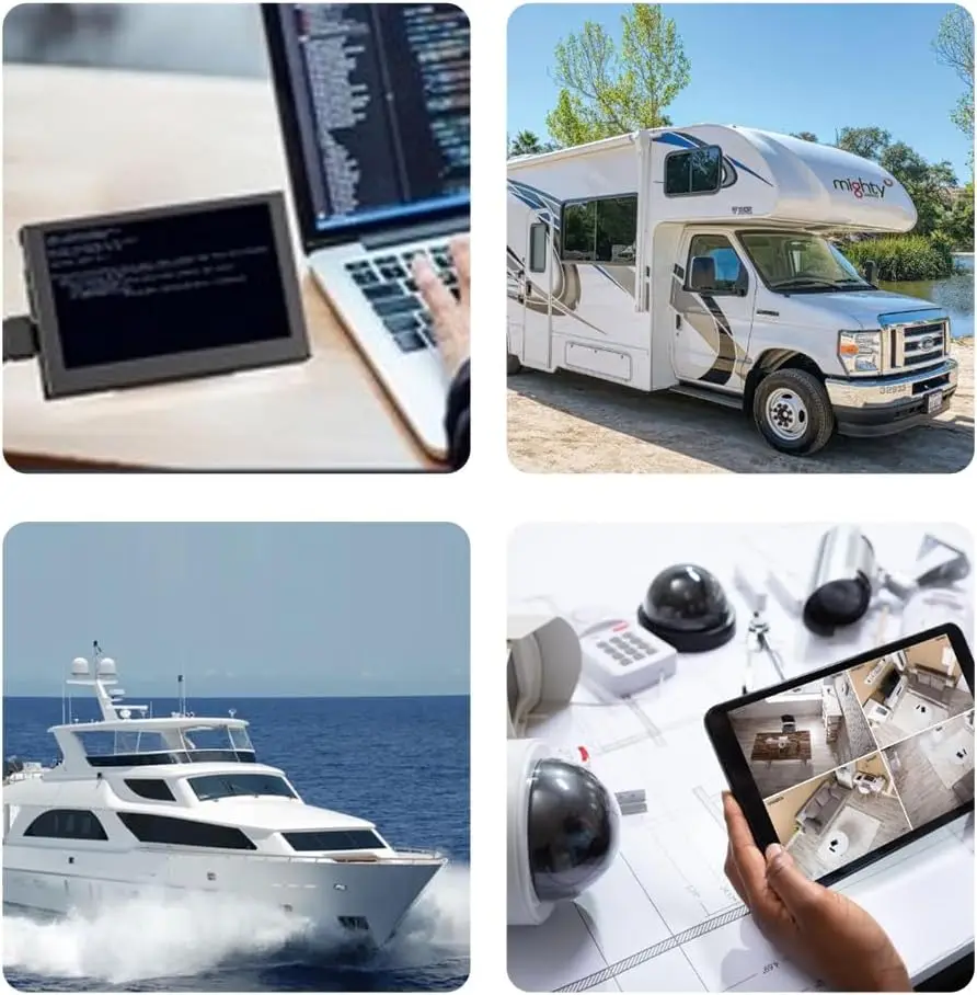 إطار معدني SVD 10.1 بوصة عالي الدقة 2 ميجا بكسل مع حامل معدني varsatile، شاشة صناعية لـ RV Boat CCTV، يدعم HDMI BNC