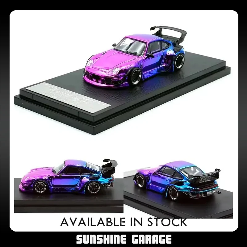 

SW In Stock 1:64 RWB 993 Chrome Chameleon Diecast Diorama Car Model Collection Toy Street Warrior