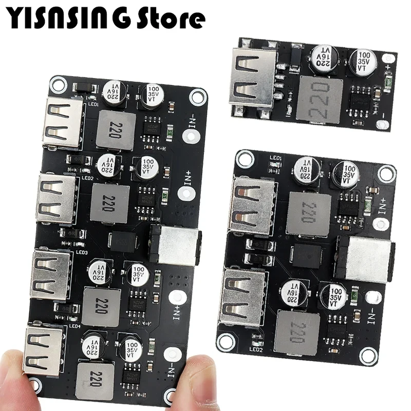 KC24 QC3.0 QC2.0 USB DC-DC Buck Converter Charging Step Down Module 6-32V 9V 12V 24V to Fast Quick Charger Circuit Board 5V