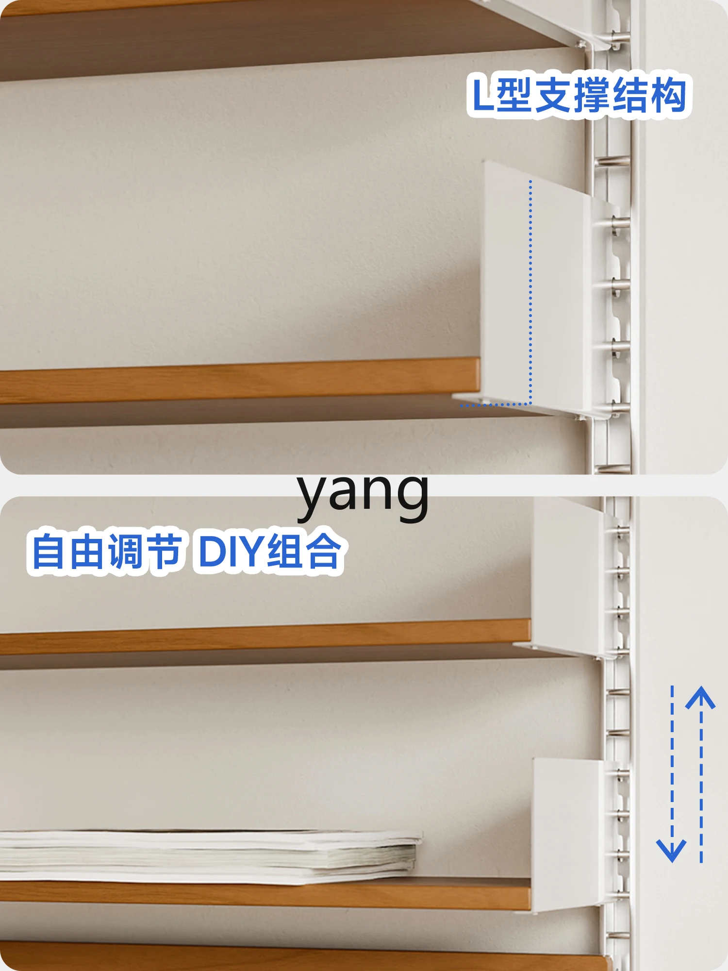 LHH  Vintage Wall Shelf Kitchen Multifunctional Side Cabinet Multi-layer Coat Rack