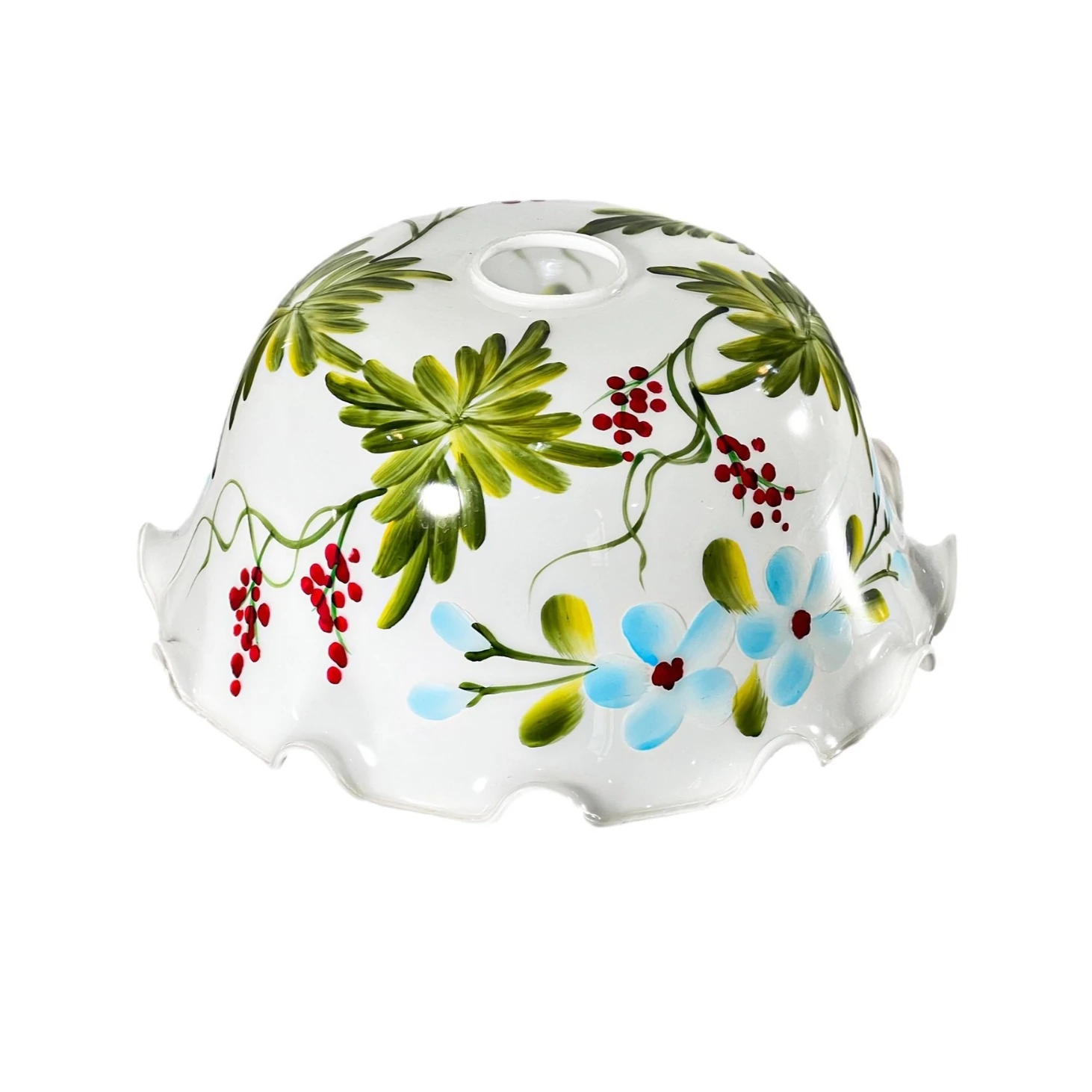 

Home Retro European Pastoral Style White Printed Glass Lampshade