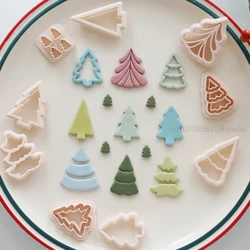 Christmas Series Christmas Tree Shaped Polymer Clay Cutters for DIY Earrings Necklaces Brooch Pendant Jewelry Cutting Die Molds