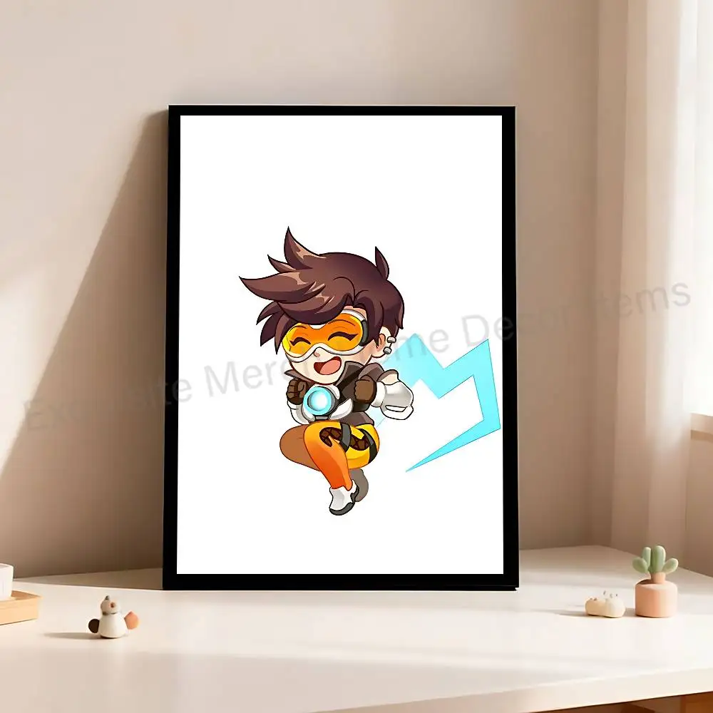 Ow Tracer O-Overwatch Artists Canvas Painting for Living Room Home Decor Poster Fans Gifts-unframed