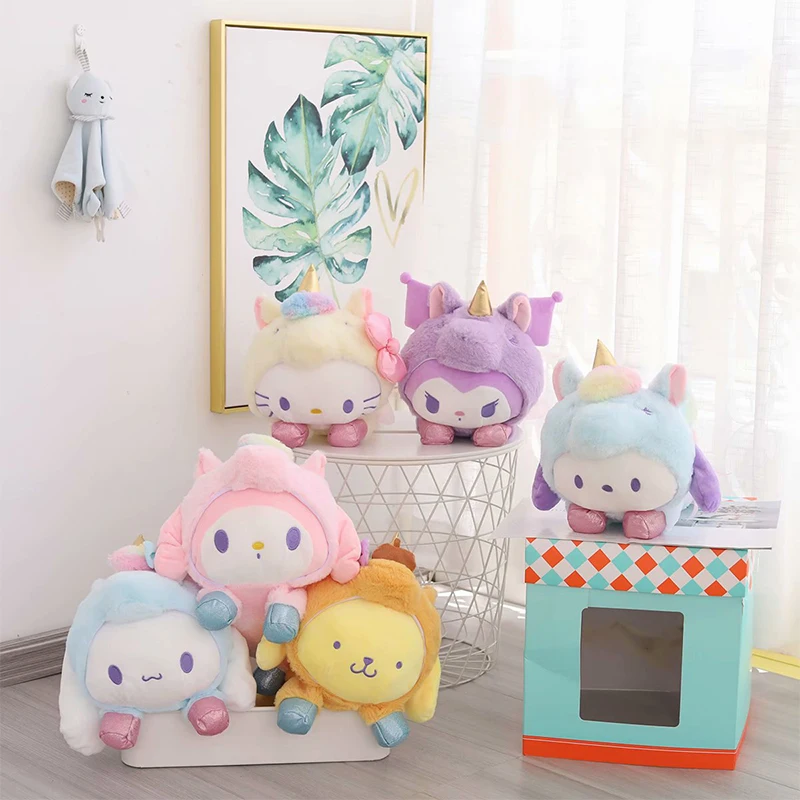 

Sanrio милая плюшевая игрушечная кукла автомобиль коробка салфеток украшение мультяшный Коричный мой Мелодия Hello Kitty милая девочка игрушка украшение подарок