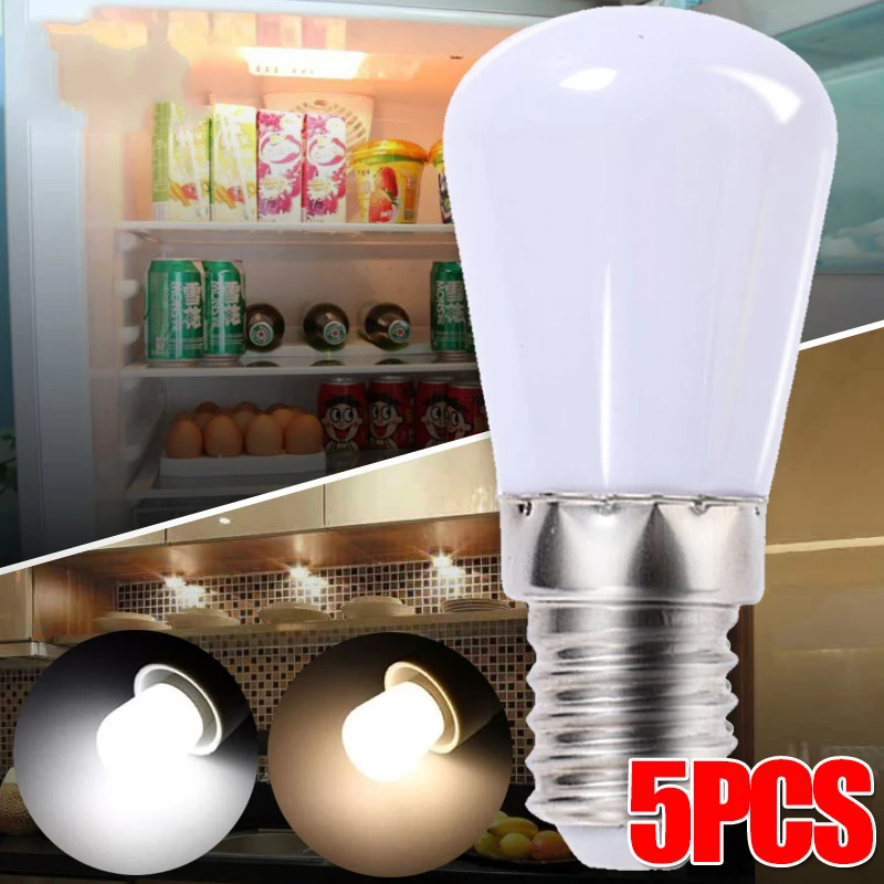 5/1Pcs Mini Led Gloeilampen E12/E14 Koelkast Lamp Keuken Koelkast Kast Nachtlampjes Naaimachine Lampen Vervanging Gloeilampen