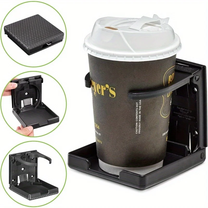 2pcs/set Car cup holder! Suitable for most sizes of cups,water bottles, beverages - Adjustable folding wall car table cup holder