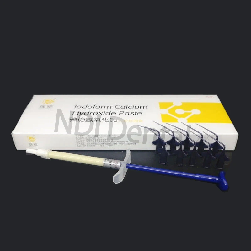 

2 г/1 шт. Стоматологическая паста с гидроксидом кальция и йодоформом, оральный антибактериальный крем для дезинфекции и пломбирования корневых каналов, стоматологические материалы