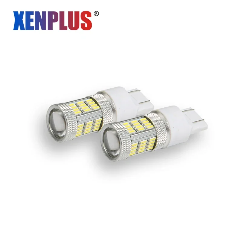 Xenplus 1PCS T20 W21/5W 7443 54 LED 3014 SMD Car Brake Light Tail lights turn Bulb DC 12V 10W 540LM Signal Lamp white lighting