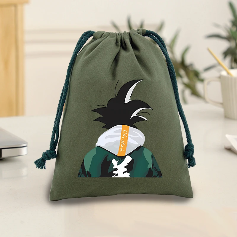 Dragon ball lona cordão bolso bonito anime festival presente embalagem saco dos desenhos animados jóias brinquedo bolsa de armazenamento sacos de algodão presentes