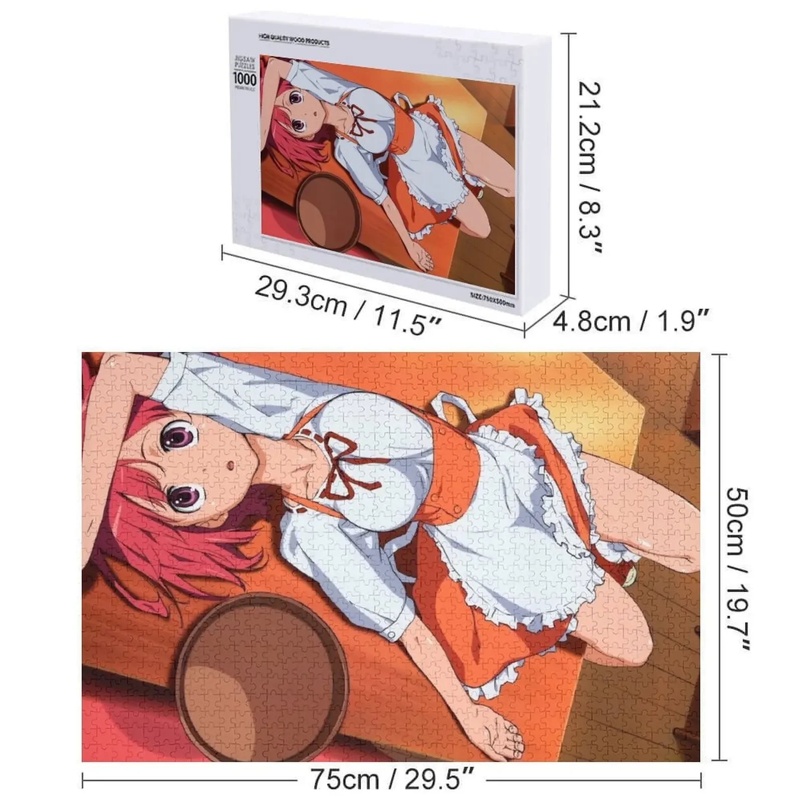 Toradora - Kushieda Minori - Cameriera Jigsaw Puzzle Nome in legno Composizioni in legno per bambini Regalo per bambini personalizzabile Puzzle IQ