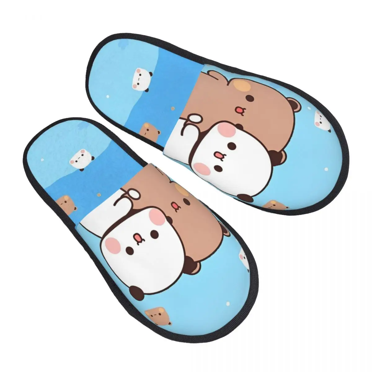 

Зимние тапочки с милым рисунком Бубу и Дуду, аксессуары, домашние меховые шлепанцы, тапочки для гостиной, мягкие противоскользящие шлепанцы