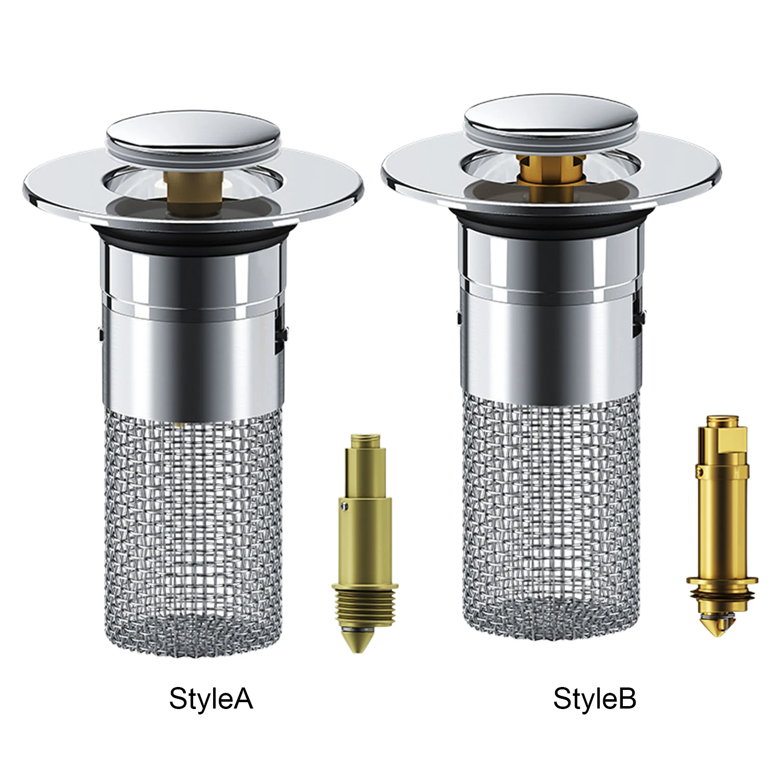 

Пробка для раковины в ванной комнате с уловителем волос, универсальный сливной фильтр, всплывающая пробка для раковины с выдвижным сердечником для ванной комнаты, кухни, душа