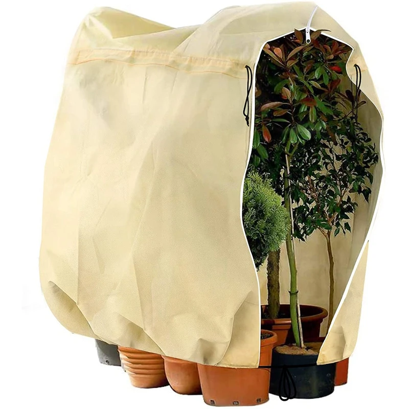 

240X200cm Beige Non-Woven Fabric Fruit Tree Cover Anti-Freeze Cold-Proof Plant Protective Cover