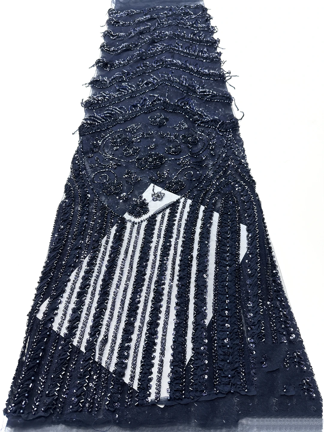 Gold African Sequins Lace Fabric 2026 High Quality 3D French Beaded Lace Fabric Nigerian Bride For Wedding Party Dresses